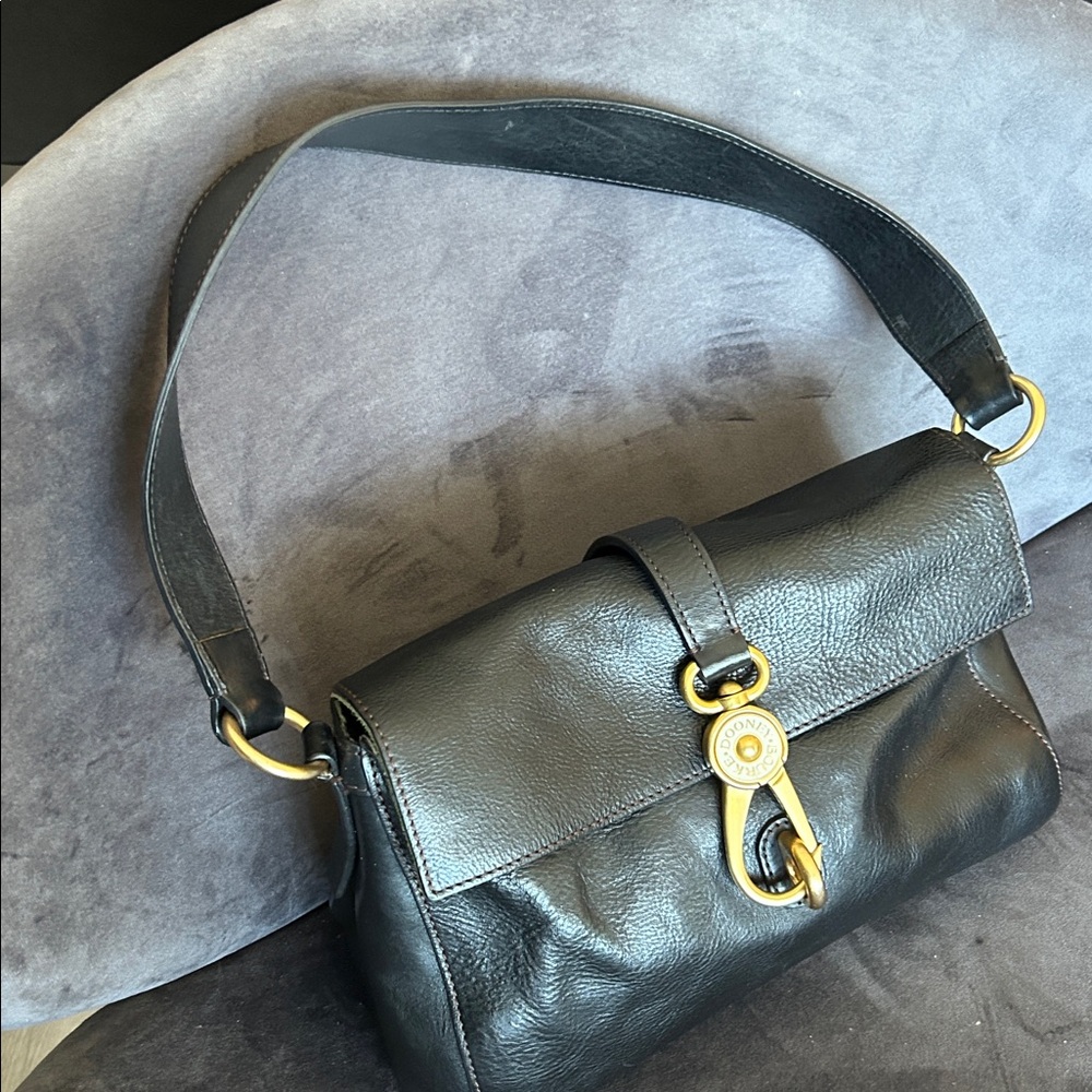Vachetta Dooney and Bourke never used Black Leather Shoulder Bag - Picture 2 of 6